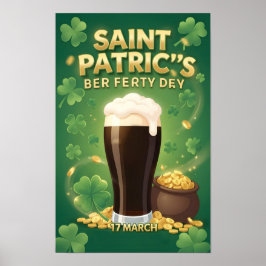 Irländska Sankt Patricks-fest Beerfestival Poster