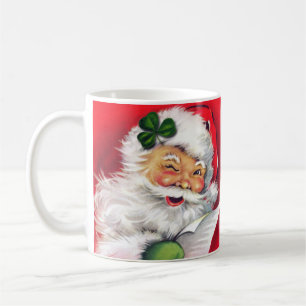 Irländska Santa, irländsk jul mugg, Irland Kaffemugg