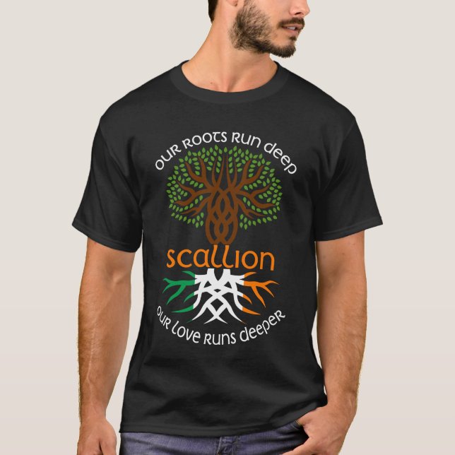 Irländska SCALLION-familjen Namn Vår Kärlek Spring T Shirt (Framsida)