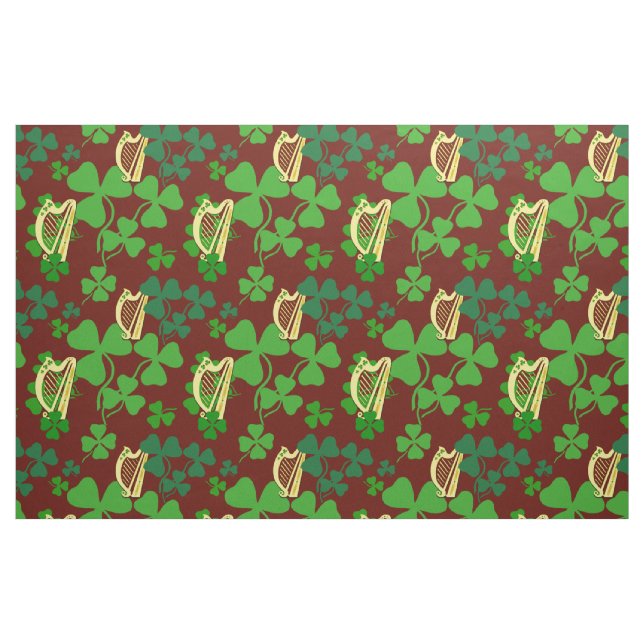 Irländska schamponger, svart, irländsk harptyg, rö tyg (Fat Quarter)