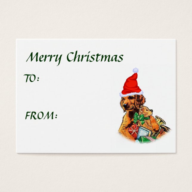 Irländska Setter-julklappar Visitkort (Framsidan)