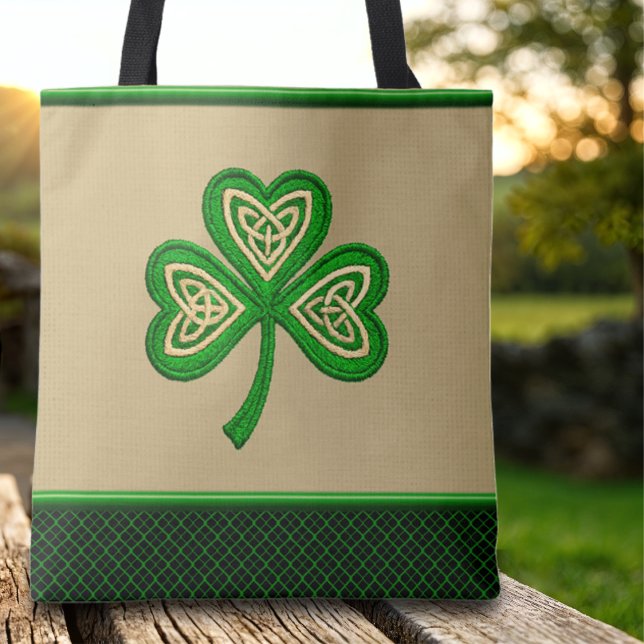 Irländska Shamrock Celtic Knutar St Patrick Tygkasse (Skapare uppladdad)