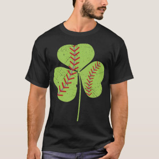 Irländska Shamrock sandlot baseball-flickvän T Shirt