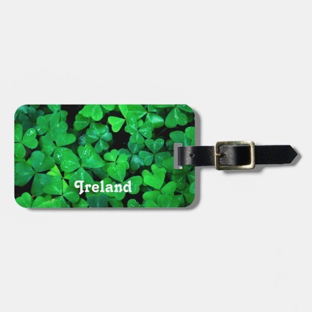 Irländska Shamrocks Bagagebricka (Horisontell Framsida)