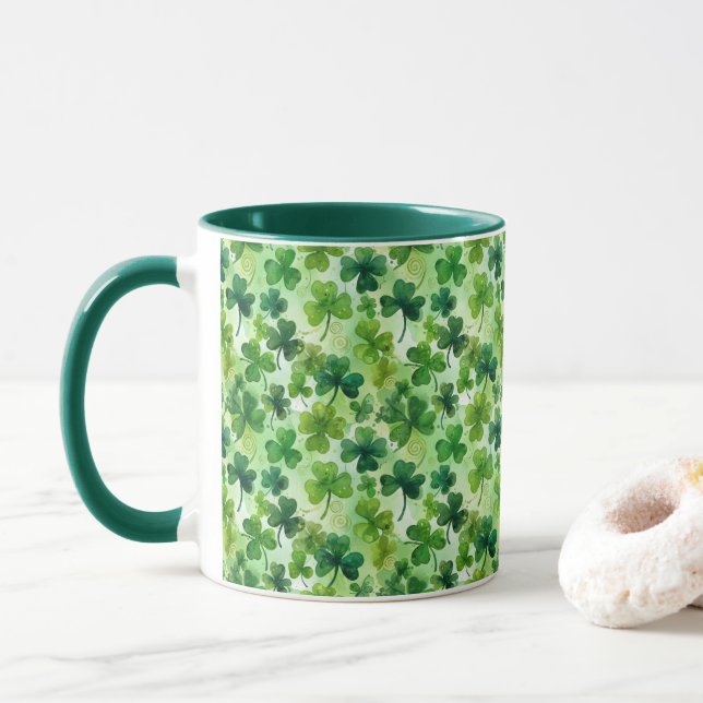 Irländska Shamrocks St. Patrick's Day Mugg (Med munk)