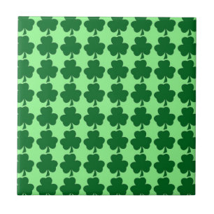 Irländska Shamrocks Trivet/belägger med tegel Kakelplatta