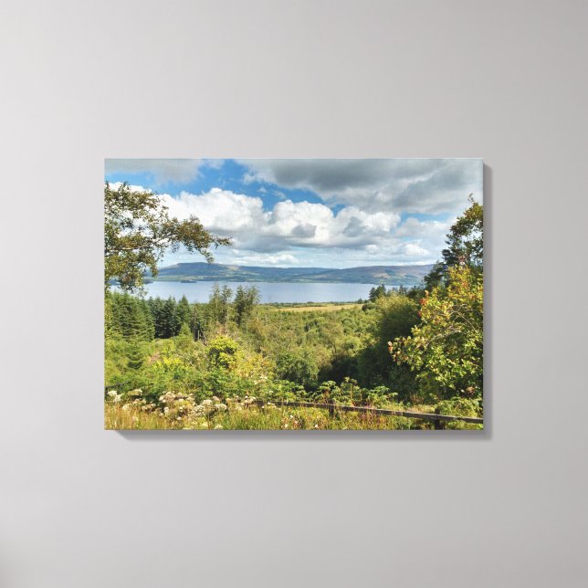 Irländska Sjö under Irländska Himlar Canvastryck (Framsida)