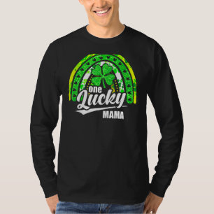 Irländska söta regnbågen gröna klöver Patrick's Da T Shirt