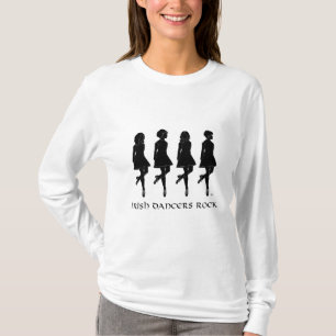 Irländska stegdansare rockar i silhuett t shirt