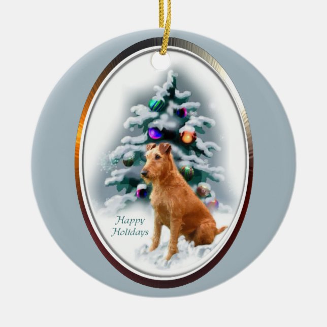 Irländska terrier-julklappar Ornament (Framsidan)