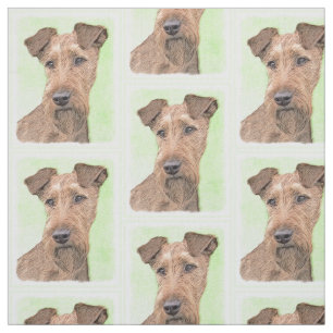 Irländska terrier målning - Cute Original Hund A Tyg