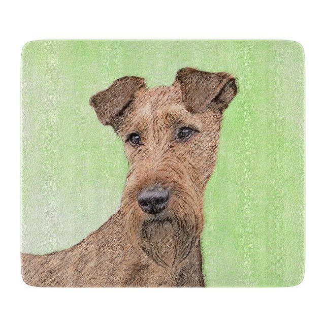 Irländska terrier målning - Cute Original Hund Art (Framsidan)