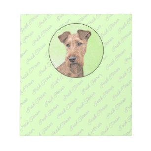 Irländska terrier-målning - Cute Original Hund Art Anteckningsblock