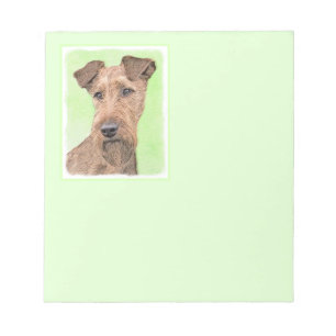 Irländska terrier-målning - Cute Original Hund Art Anteckningsblock