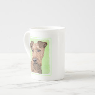 Irländska terrier-målning - Cute Original Hund Art Benporslin Mugg