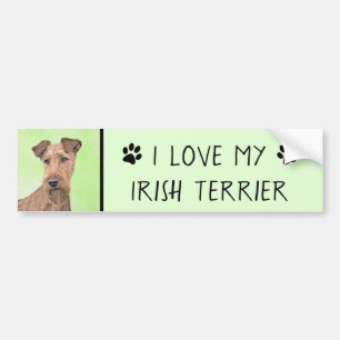 Irländska terrier-målning - Cute Original Hund Art Bildekal