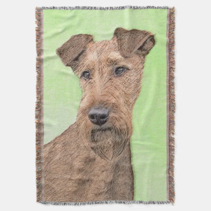 Irländska terrier-målning - Cute Original Hund Art Filt