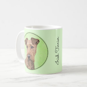 Irländska terrier-målning - Cute Original Hund Art Kaffemugg