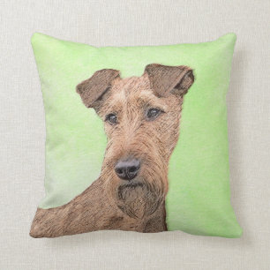 Irländska terrier målning - Cute Original Hund Art Kudde