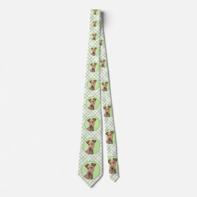 Irländska terrier-målning - Cute Original Hund Art Slips (Framsida)