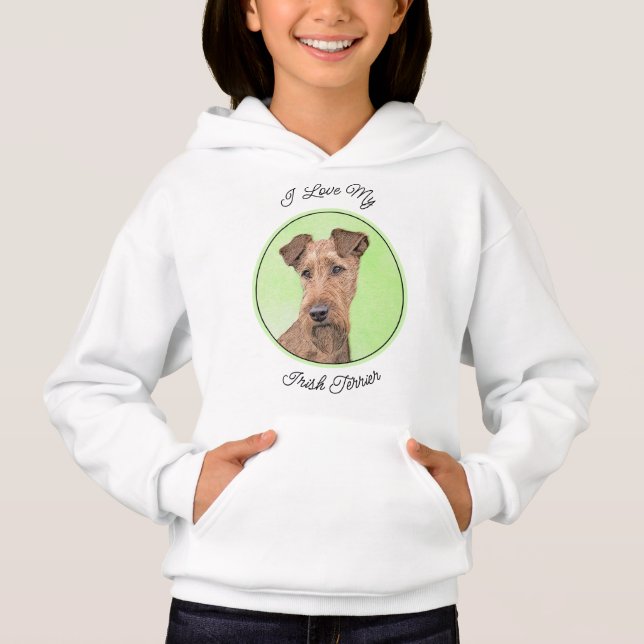 Irländska terrier-målning - Cute Original Hund Art T Shirt (Framsida)