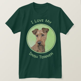 Irländska terrier-målning - Cute Original Hund Art T Shirt