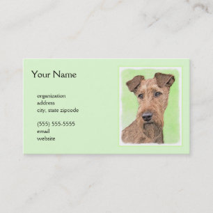 Irländska terrier-målning - Cute Original Hund Art Visitkort