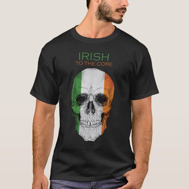 Irländska till kärnan, Irlands Flagga T Shirt (Framsida)