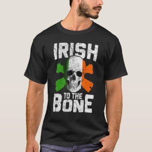 Irländska till skelettet Irland Skull St Patrick S T Shirt