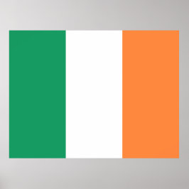 Irländska tricolor flagga patriotic Saint patrick' Poster