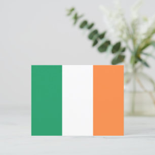 Irländska tricolor flagga patriotic Saint patrick' Vykort