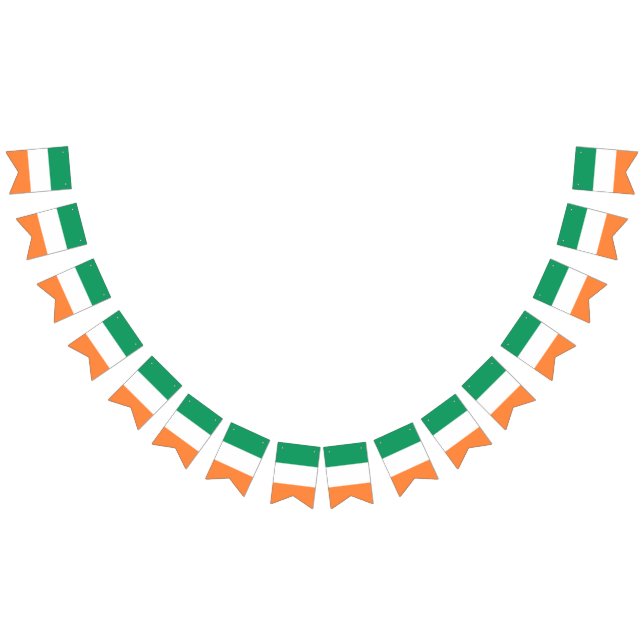 Irländska trifärgen St. Patrick's Day party Vimplar (Alla)