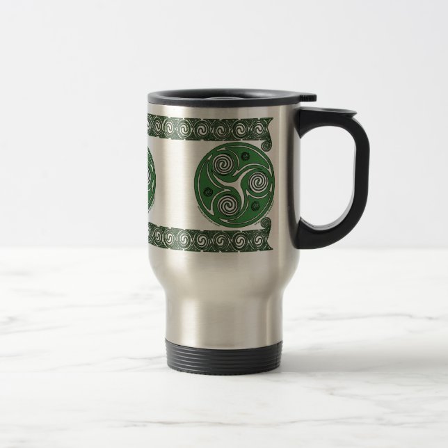 Irländska Triskel spirala Celticmuggar Resemugg (Höger)