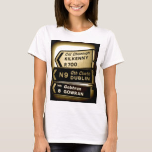 Irländska vägmärken t-shirt