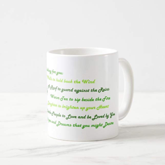 Irländska välsignelser kaffemugg (Framsida höger)