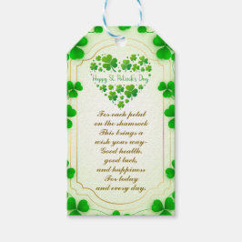 Irländska välsignelser och shamrockar är symboler  presentetikett