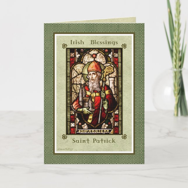 Irländska välsignelser - saint patrick kort (Framsida)