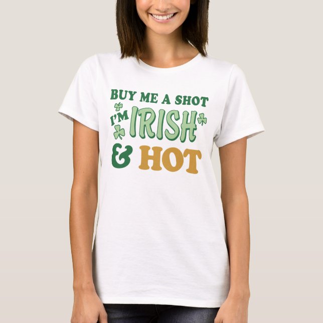 Irländska & varma Sts Patrick bästa spagetti för Tee Shirt (Framsida)