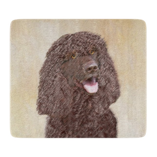 Irländska Vatten-färgremsan - Original Hund Art (Framsidan)