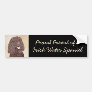 Irländska Vatten-färgremsan - Original Hund Art Bildekal
