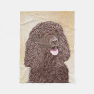 Irländska Vatten-färgremsan - Original Hund Art Fleecefilt