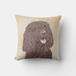 Irländska Vatten-färgremsan - Original Hund Art Kudde