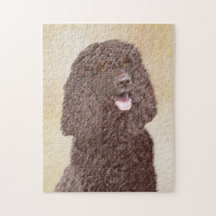 Irländska Vatten-färgremsan - Original Hund Art Pussel