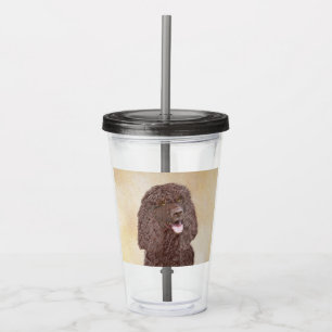 Irländska Vatten-färgremsan - Original Hund Art Take Away Mugg