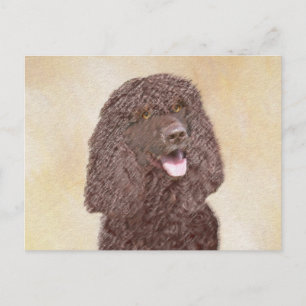 Irländska Vatten-färgremsan - Original Hund Art Vykort