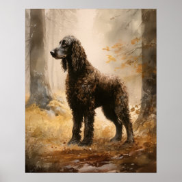 Irländska Vatten Spanska Hund Art Print Poster