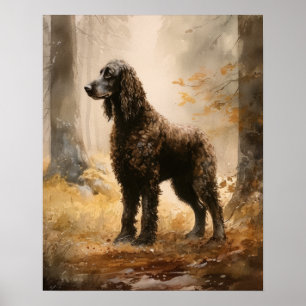Irländska Vatten Spanska Hund Art Print Poster