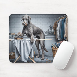 Irländska Wolfhound Ironing Clothes Musmatta