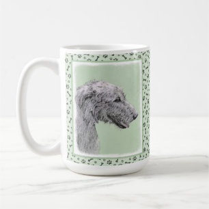 Irländska Wolfhound Painting - Cute Original Hund Kaffemugg