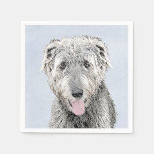 Irländska Wolfhound Painting - Cute Original Hund Pappersservett